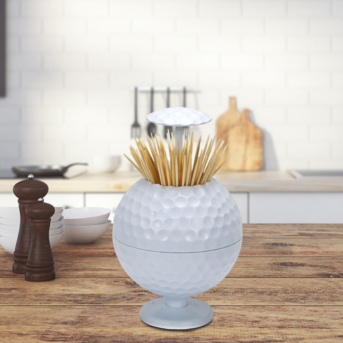 . Caixa De Palito De Dente Com Design De Bola De Golfe,