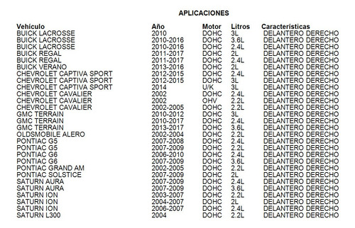 Engrane Bomba Agua Delantero Derecho Ion 2004-2007 2.0l
