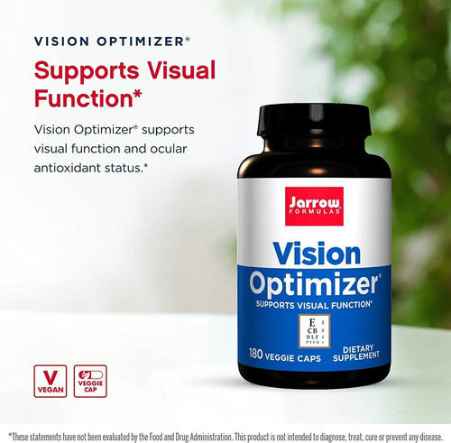 Jarrow Formulas Vision Optimizer Apoya Función Visual X 180c