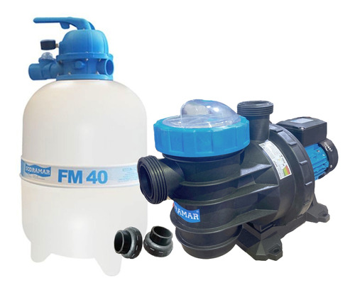 Kit Filtro P/ Piscina Sl Fm 40 + Motobomba Bmc 50 - Sodramar