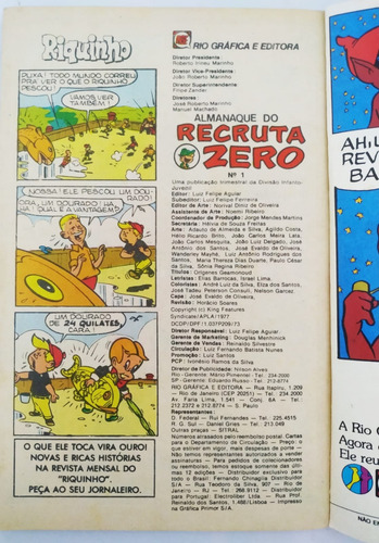 Almanaque Recruta Zero No 1 = Ano De 1979 = Com 100 Págs Rge (Usado)