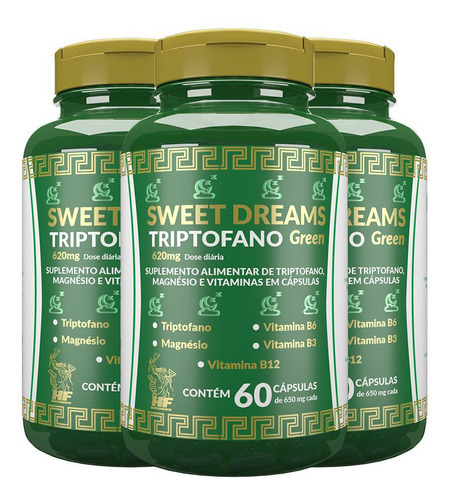 Triptofano Sweet Dreams Hf Suplements 3x60caps