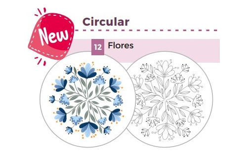 Imagen 1 de 2 de Paño Para Bordar De Lienzo 100% Algodón Circular De 40 Cm