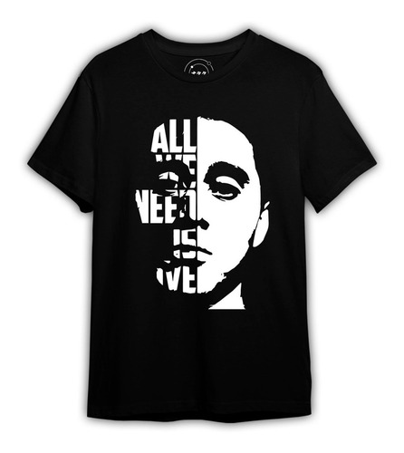 Imagen 2 de 4 de Polera Canserbero All We Need Is Love Rap 100% Algodón