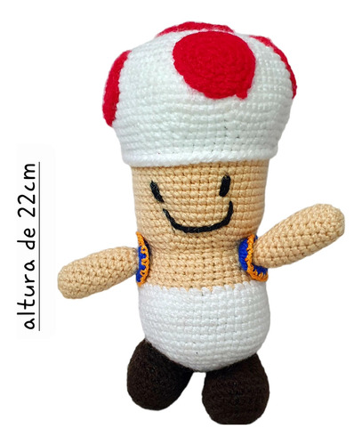 Toad/honguito De Mario Bros En Amigurumi-tejido Crochet