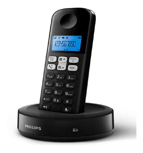 Teléfono Philips D1311B/77 inalámbrico - color negro