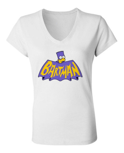 Remera Bartman Mujer Escote V - Spun