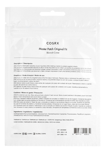 1pz Cosrx Acné Pimple Master Patch Original(24 Parches)