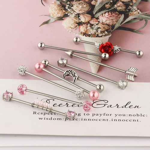 Barbell Industrial De Acero Inoxidable Para Mujer Hombres