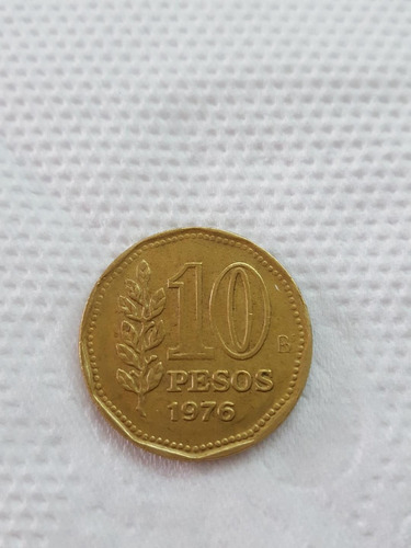 Moneda De Argentina 10 Pesos Año 1976