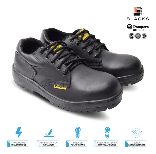 Imagen 4 de 8 de Zapatos De Seguridad Pampero C/ Puntera De Acero Art.649