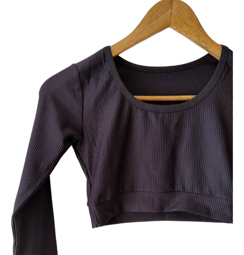 Crop Top Mujer Manga Larga