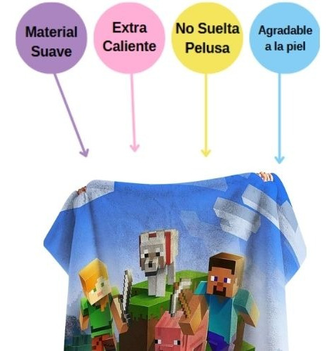 Frazada Minecraft Suave Minecraft Novedad Minecraft Minecraft