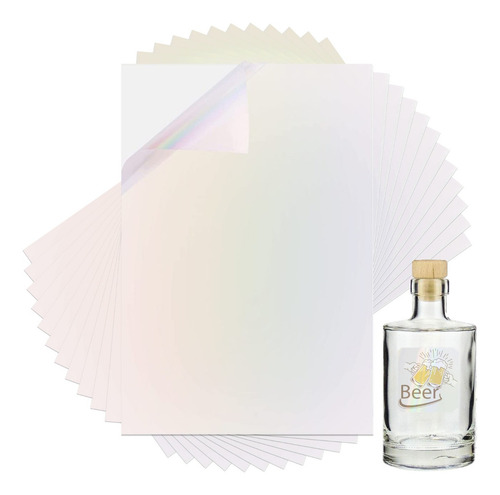 Papel Adhesivo De Vinilo Imprimible Holográfico Transparente