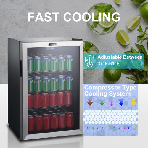 Galanz Frigobar 152 Latas Control De Temperatura Luz Xtem C