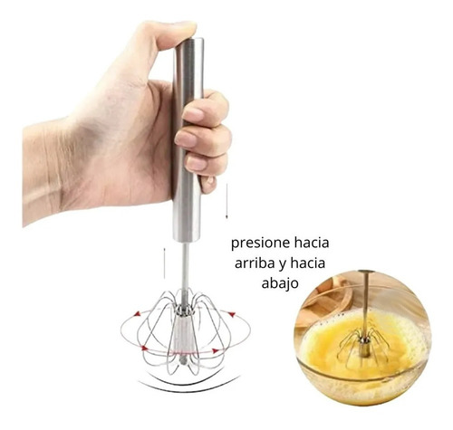 Batidor Semiautomatico Mezclador Acero Inoxidable