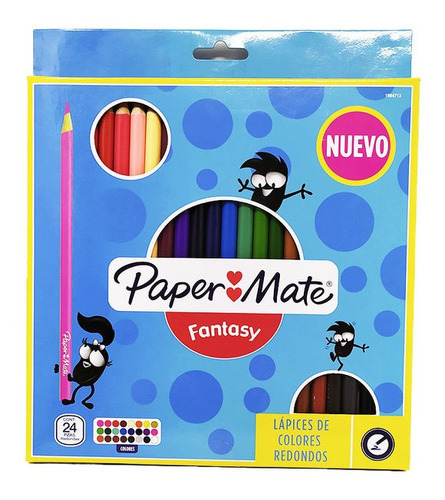 Lapices De Colores Paper Mate Largos Redondos 24 Pzs