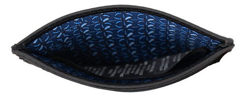 Tarjetero Kukxaan Pineda Covalin Ribete Azul Diseño Chiles Color Marino/azul
