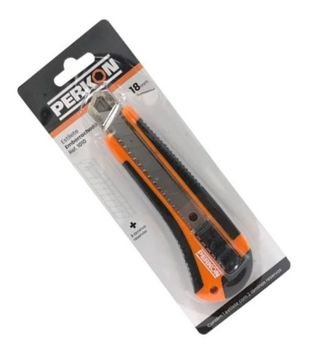 Imagem 5 de 5 de Estilete Perkon Com Trava 18mm Profissional 1+2 Lâminas
