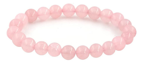 Pulsera De Piedras Preciosas Naturales De Cuarzo Rosa De 0.3