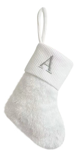 Calcetines Con Adorno Navideño, Calcetines Blancos De Seda B