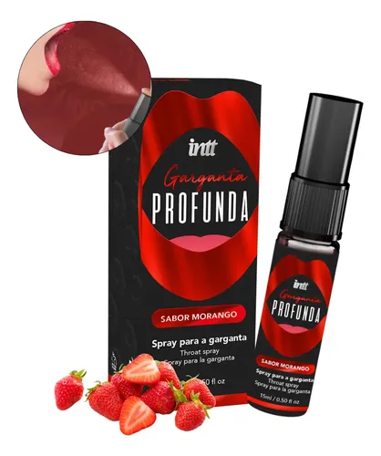 Garganta Profunda Intt Spray Anestés ico Sabor Morango