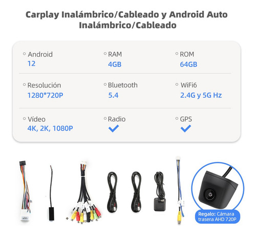 C: Estéreo 4+64g Para Mitsubishi L200 2016-2019 A/c Manual