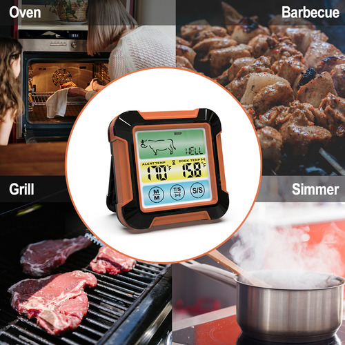 Termómetro De Carne Digital Con Sonda Larga Mejorado Termóme
