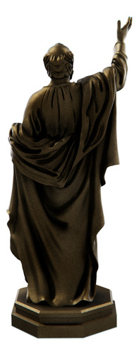 Estátua São Pedro Apóstolo Estatueta Imagem Católica Cor Cor Ouro Velho