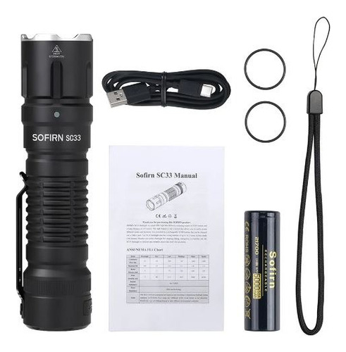 Lanterna Sofirn Sc33 Led De 5200 Lúmens Real Xhp70.3 6500k