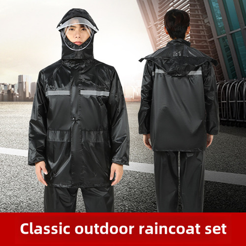 .. Conjunto De Traje De Lluvia Reflectante Para Montar En