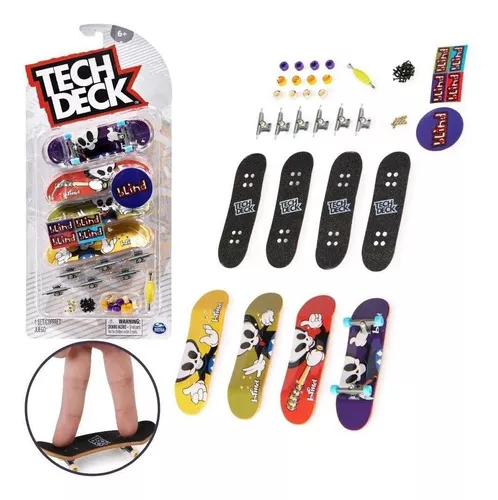 Kit Tech Deck Skate de Dedo com 4 Unidades - Sunny, Shopping