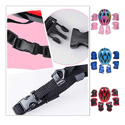 Kit De Protección Deportiva Para Codos, Casco Y Rodilleras P