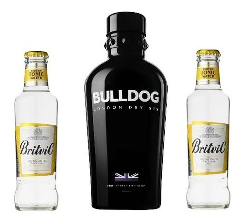 Gin Bulldog 700cc + Agua Tonica Britvic X 2 200ml