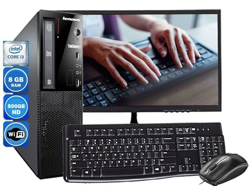 Computador Completo Lenovo Edge 73 I3 8gb Hd 500gb Wi-fi