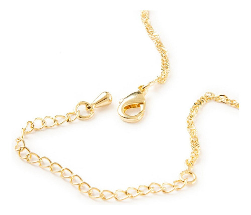 Dije Inicial / Letra V Con Zirconias Y Cadena Chapa Oro 18k Color Dorado