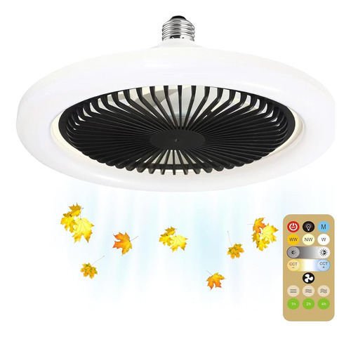 Flmamt Mini Bombilla De Ventilador De Techo, Bombilla E26 Co