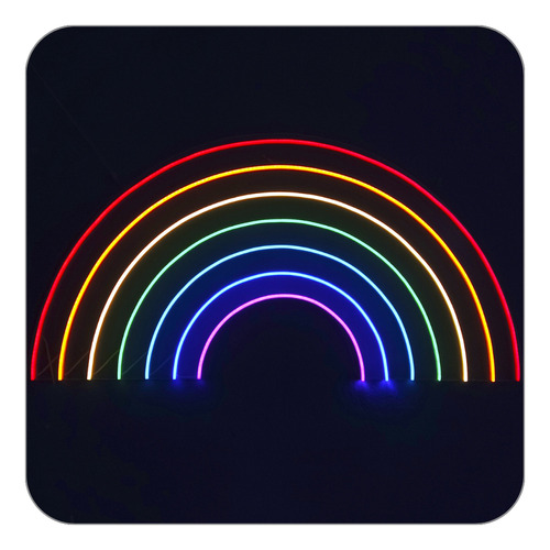 Placa Luminoso Led Neon Arco-iris 80x40 Personalizado