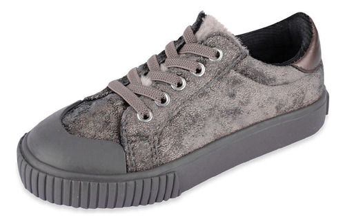 Zapatilla Algodón Invierno Niña Gris (pzr82gri)