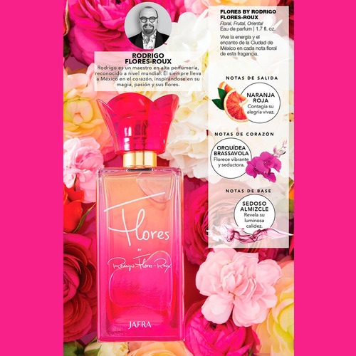 Perfume Flores Jafra Original+pañoleta+estuche, Set Mascada