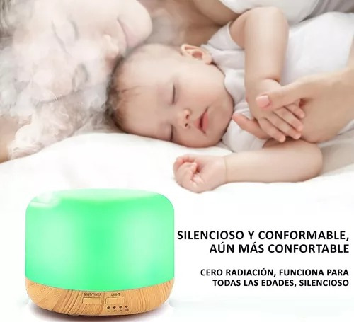 Humidificador Difusor Bamboo Ultrasonico 300ml 7 Colores Color Blanco