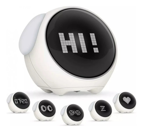 Reloj Despertador Emoji Cara Infantil Alarma Temperatura Ax® Color Blanco