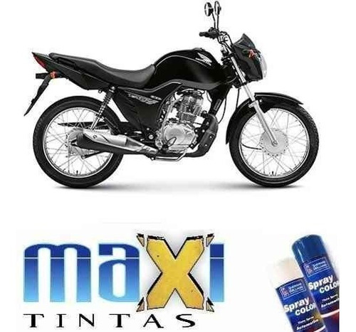 Spray  Honda Motos Preto Cg + Verniz + Primer