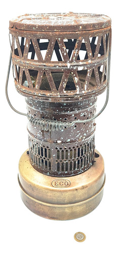 Estufa Calentador Eco Antiguo Bronce - Antiguedades (Usado)