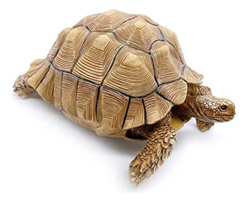 Ppclion Estatua De Tortuga Sulcata Colección De Figuras Deco