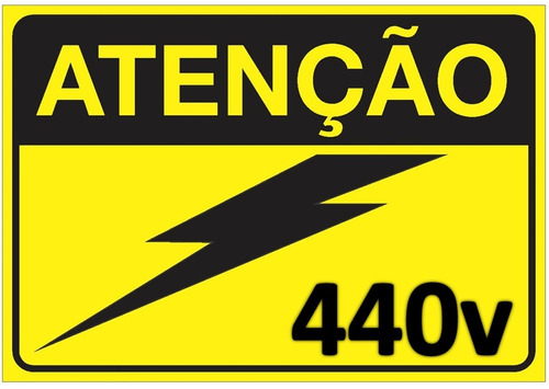 Placa Adesivo Para Painéis Elétricos Tensão 440v Nr10