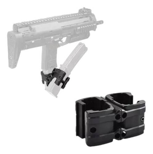 Coupler Mp5 Mp7 Glock 9mm Magazine Airsoft Empatador Tactico