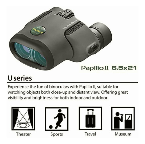 Pentax Papilio Ii 6.5x21 Binoculars (gray)