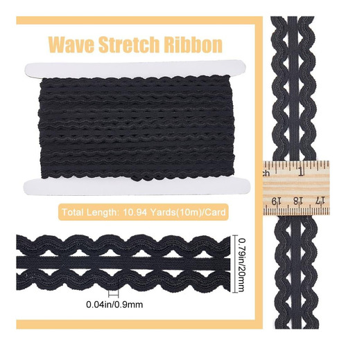 Gorgecraft 109 Yardas Ric Rac Trim Ribbon De 20 Mm De Ancho