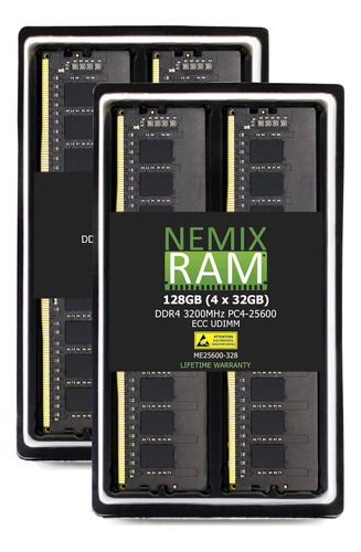 Nemix Ram 128 Gb (4 X 32 Gb) Ddrpcecc Udimm Actualización